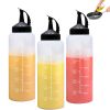 3Pcs Plastic Squeeze Condiment Bottles 12oz; Oil Dispenser Bottle; Refillable With Twist On Cap Lids; For Barbecue Sauce; Oil; Condiments; Kitchen Sup