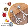 2PCS Small Meatball Maker Homemade Lean Meatball Tool Geometric Shape Steel Maker Barbecue Hot Pot Bean Curd