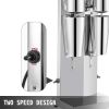 Milkshake Maker Kit, Stainless Steel Electric Milkshake Maker, 180W Milkshake Machine, Double Head Classic Milkshake Maker with 800ml Cup, Silver Milk