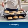 10-inch x 20-inch Nonstick Electric Griddle with Warming Tray