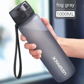 Large Capacity High Temperature Resistant Portable Fitness Plastic Cup Sports Kettle (Option: Gray-650 Ml)