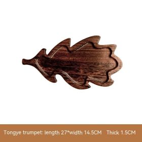 Japanese Leaf-shaped Wood Pallet (Option: Paulownia Leaf Tray Small)