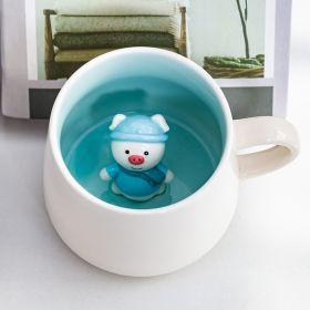 3D Cartoon Animal Ceramic Coffee Cup (Option: Little Pig-301 To 400ml)