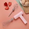 Electric Egg Beater With 2 Wire Beaters Portable Food Blender Whisk 3 Speeds Handheld Food Mixer ,USB Rechargeable Handheld Egg Beater