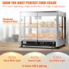 VEVOR 2-Tier Commercial Food Warmer Countertop Pizza Cabinet with Water Tray