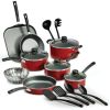 Primaware 18 Piece Non-stick Cookware Set, Steel Gray