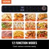 VEVOR Air Fryer Toaster Oven, Convection Oven, 1700W Stainless Steel Toaster Ovens Countertop Combo with Grill, Pizza Pan, Gloves, Slices Toast, Pizza