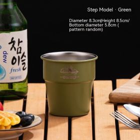 Camping Tableware Single Layer Coffee Cup Ins Style (Option: 300ml Green Camping Cup)